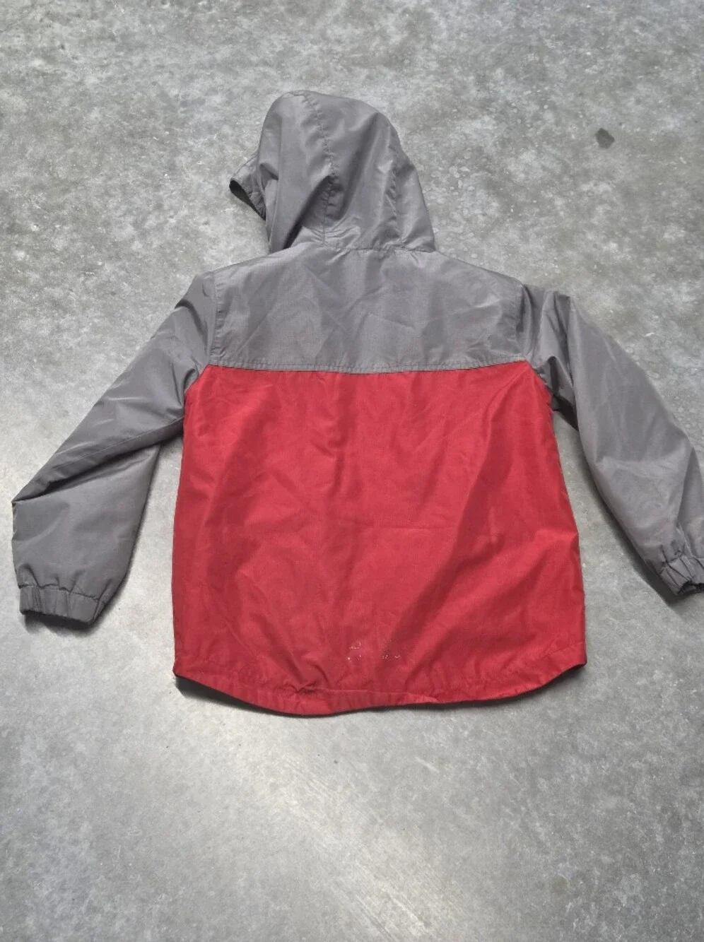 Eddie Bauer Two-Tone Hooded Rain Jacket Windbreaker Gorpcore Size 7/8